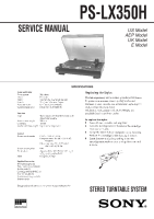 Sony PS-LX350H - Service Manual 